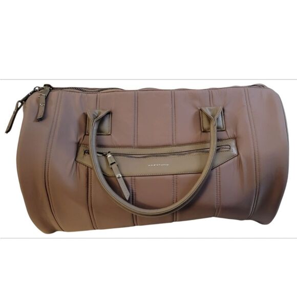 Max Studio Nylon Tubular Quilted Roll Duffel Bag - Picture 2 of 6